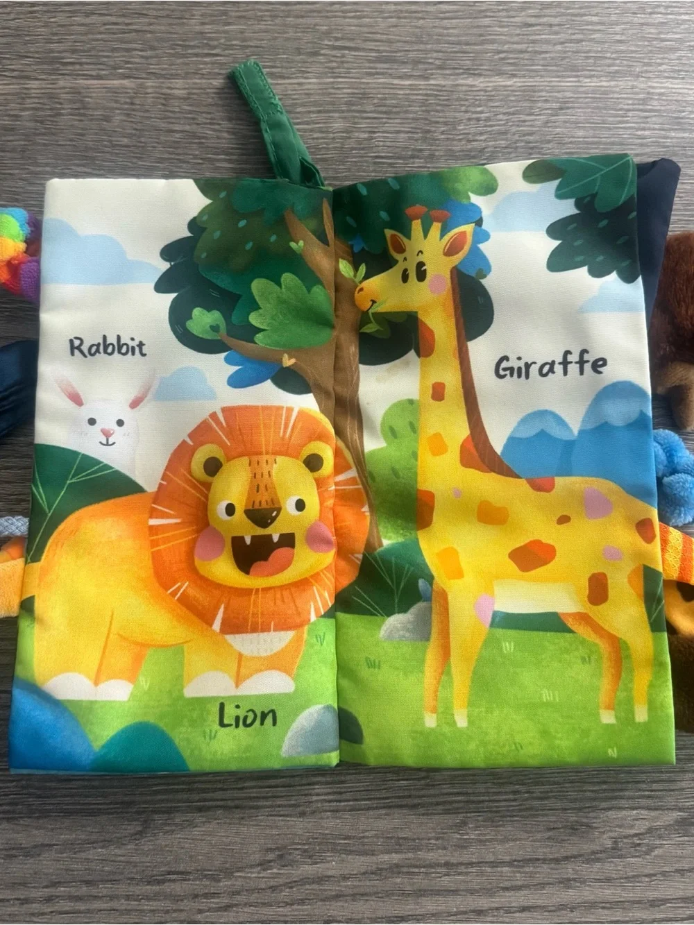Hahaland Baby First Cloth Book Jungly Tails Soft Sensory Book 0M+